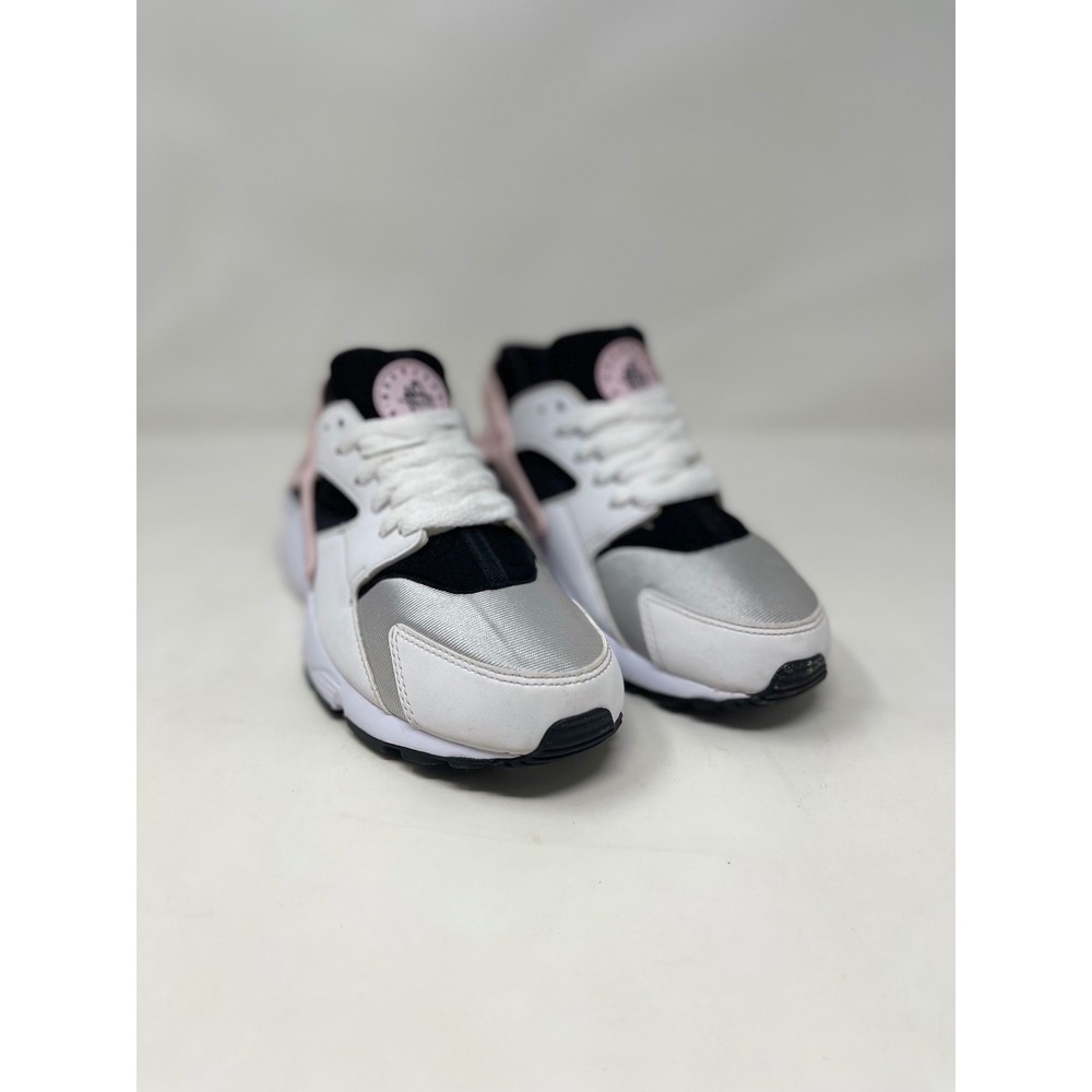 Nike Air Huarache Run GS Kids Size 7Y White Black Pink Excellent Sneakers
